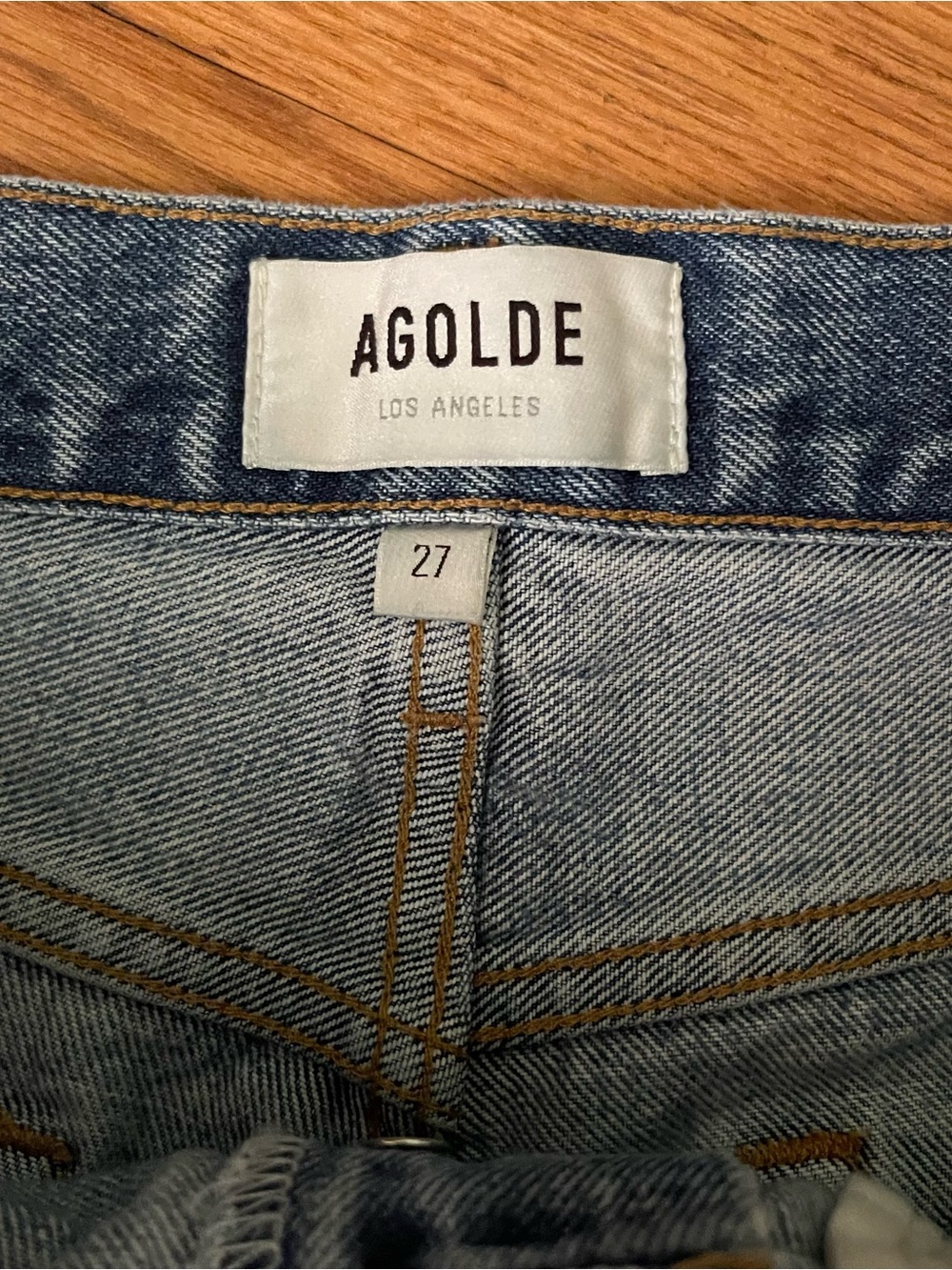 Agolde Parker Distress Denim Jean Shorts Size 27 - Picture 2 of 6